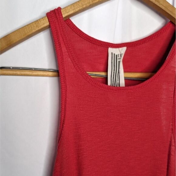 Free People Scoop Neck Tank Top Red Size XS - Picture 3 of 6
